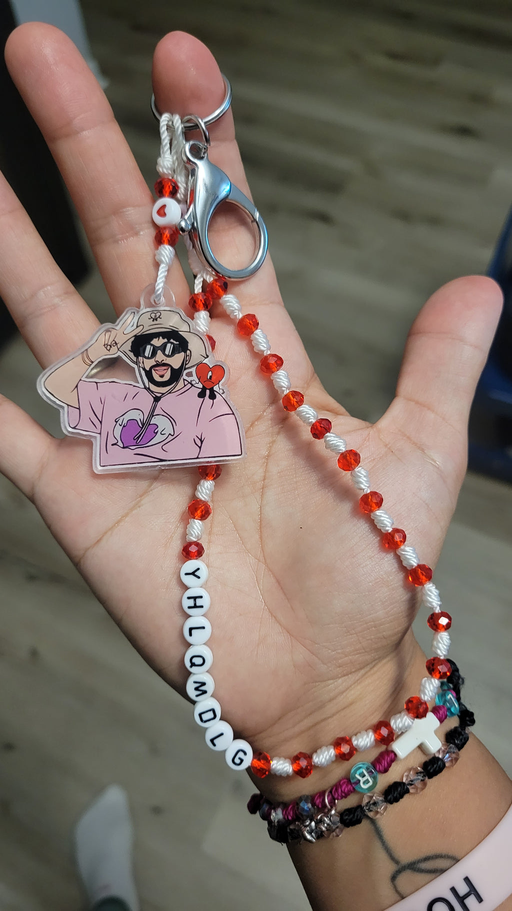 Bad Bunny Wristlet Keychain