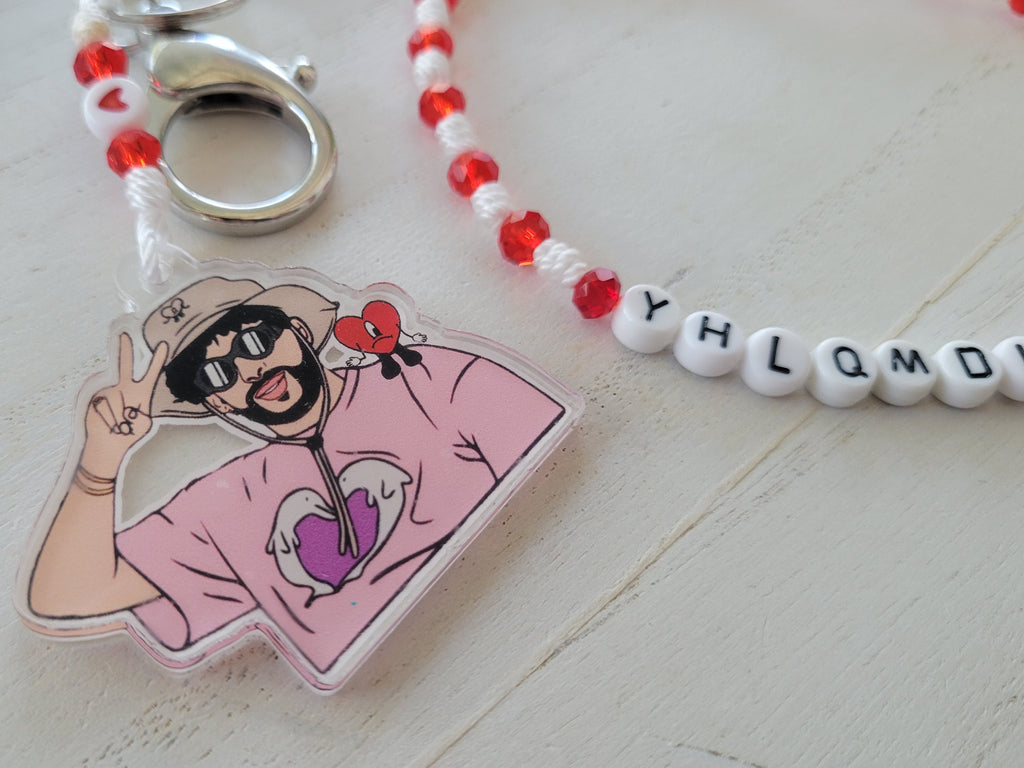 Bad Bunny Wristlet Keychain