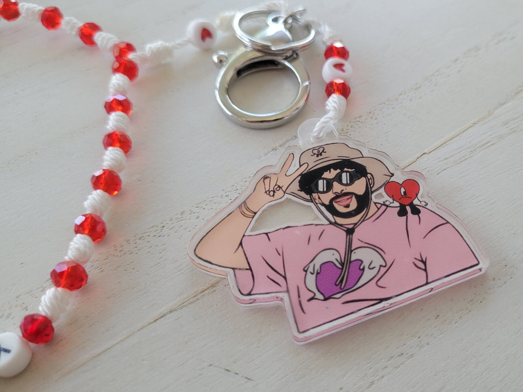 Bad Bunny Wristlet Keychain