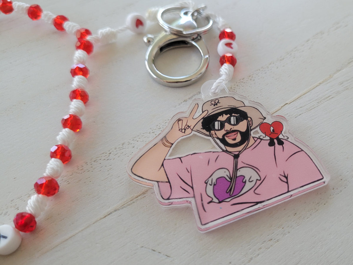 Bad Bunny Wristlet Keychain