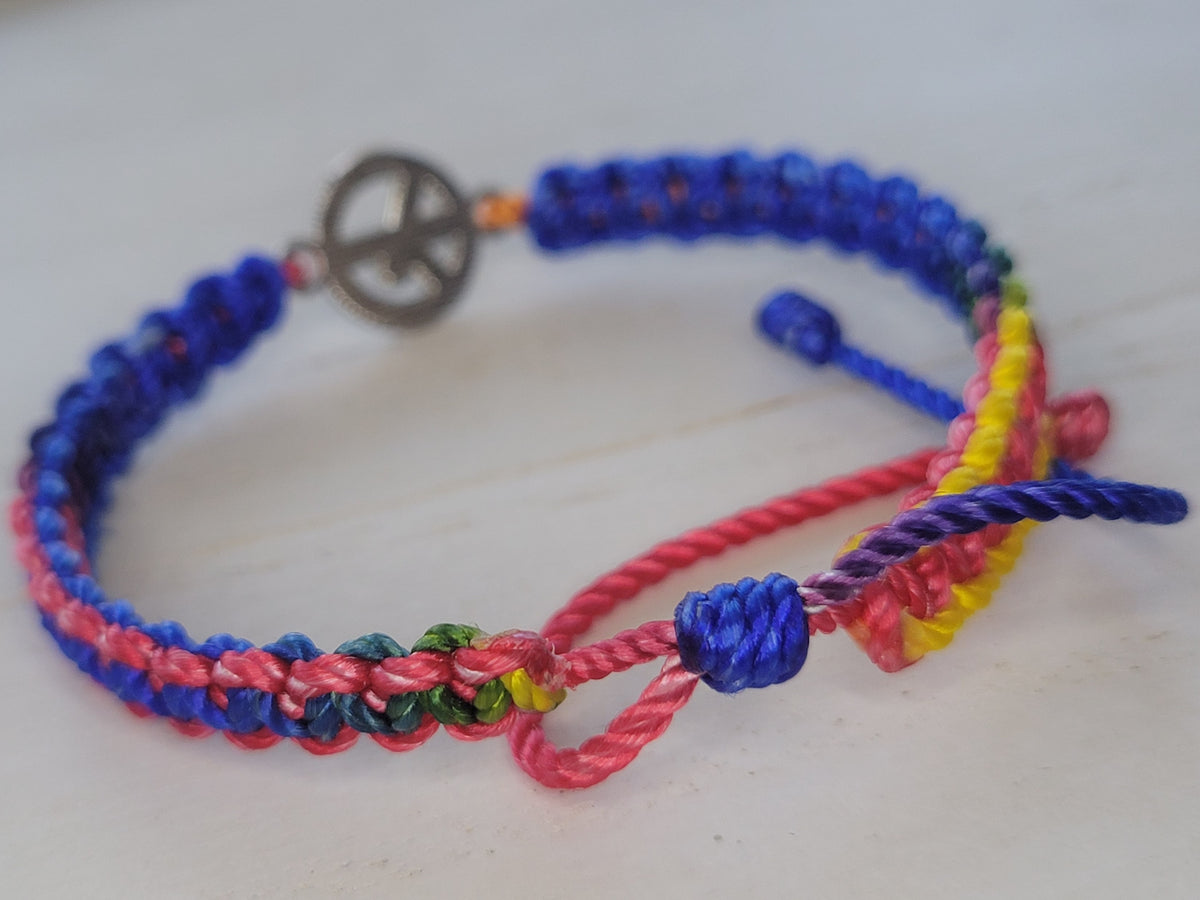 Evil Eye & Peace Symbol Bracelet