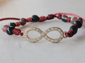 Shades of Red Infinity Bracelet