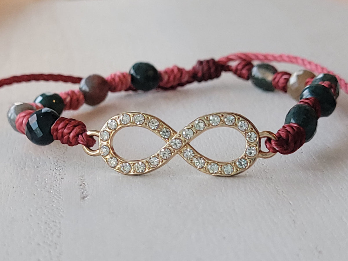 Shades of Red Infinity Bracelet