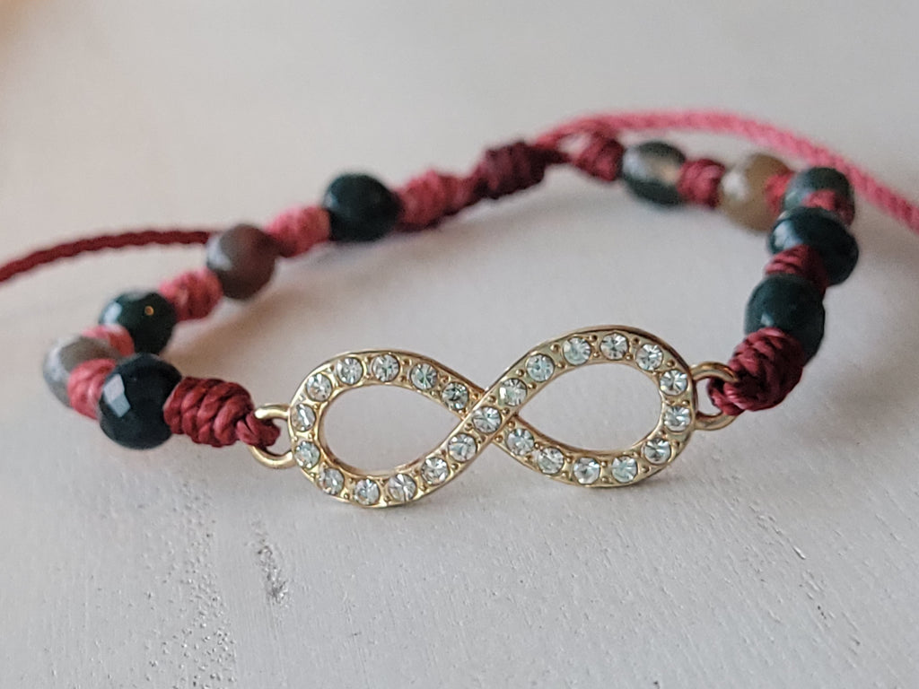 Shades of Red Infinity Bracelet