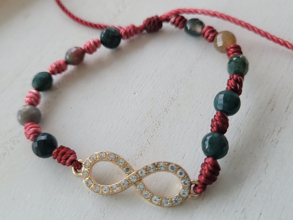 Shades of Red Infinity Bracelet