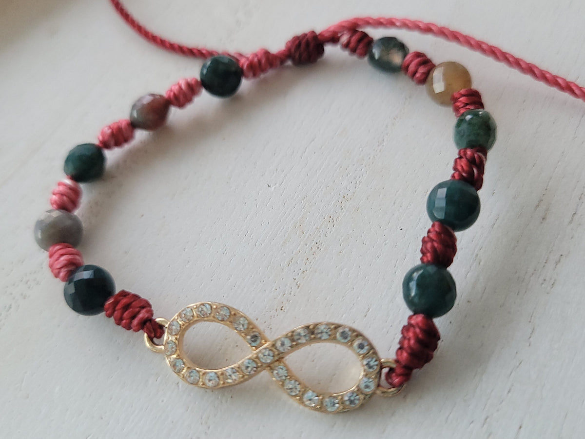 Shades of Red Infinity Bracelet