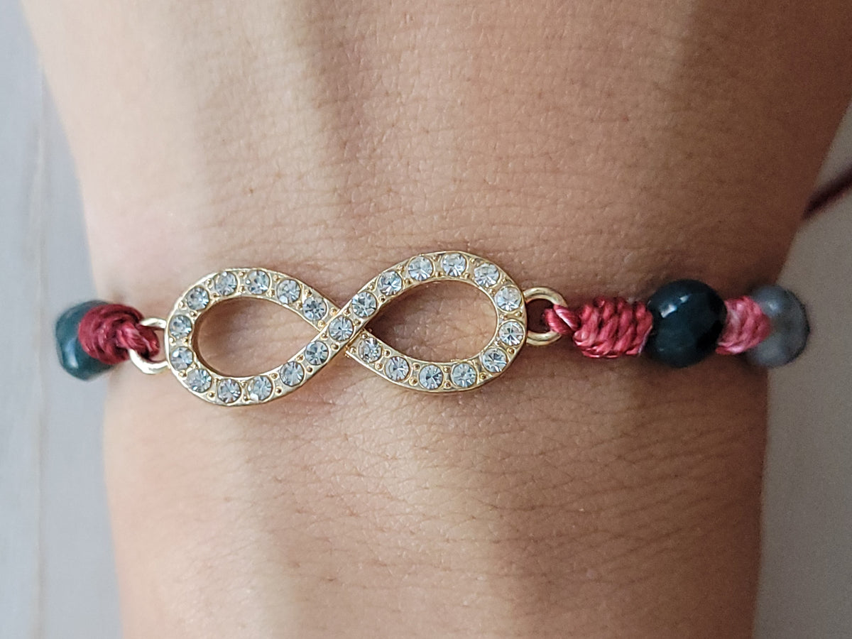 Shades of Red Infinity Bracelet