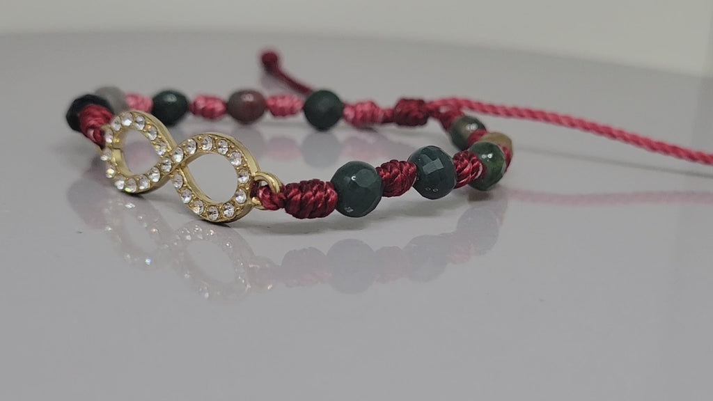 Shades of Red Infinity Bracelet