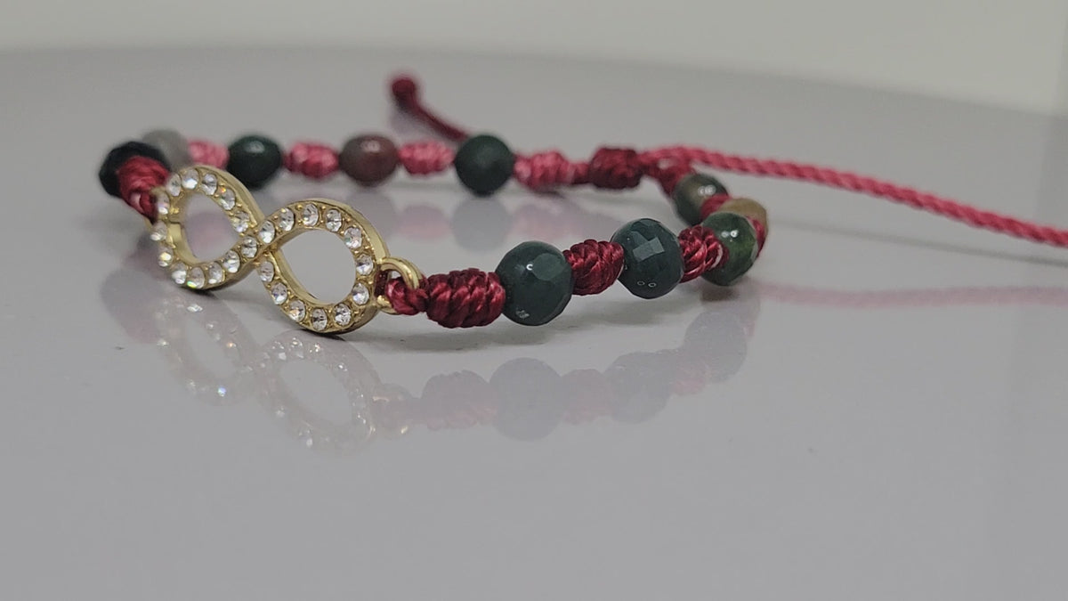 Shades of Red Infinity Bracelet