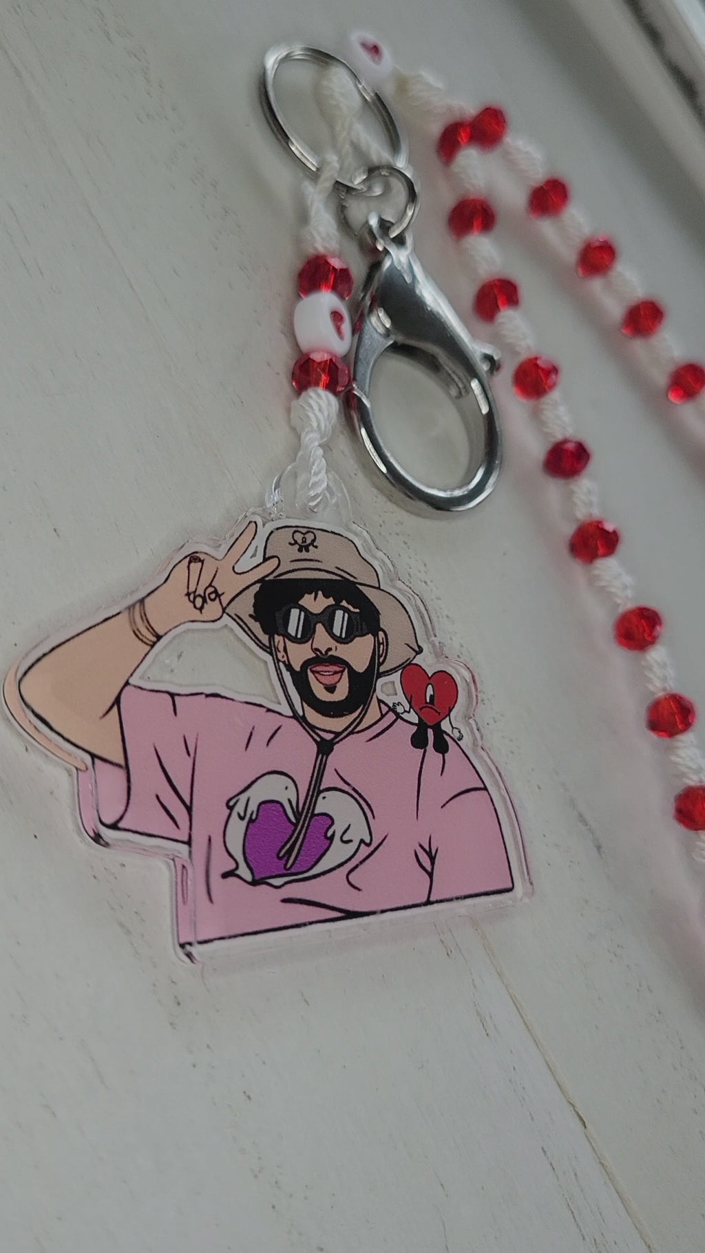 Bad Bunny Wristlet Keychain
